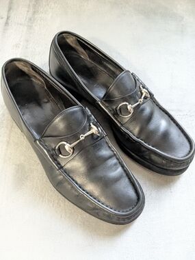 Gucci Horsebit Loafers Black 10.5 Men's Leather